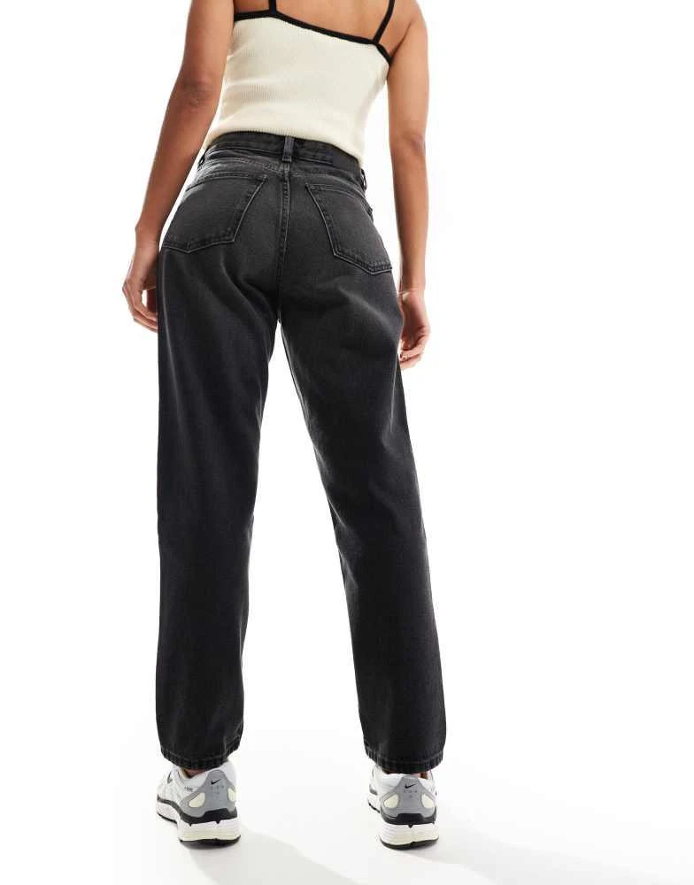 Monki Monki Taiki high waist mom jeans in washed black 3