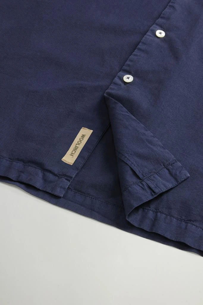 Woolrich Garment-Dyed Pure Cotton Pima Ripstop Shirt - Men - Blue 7