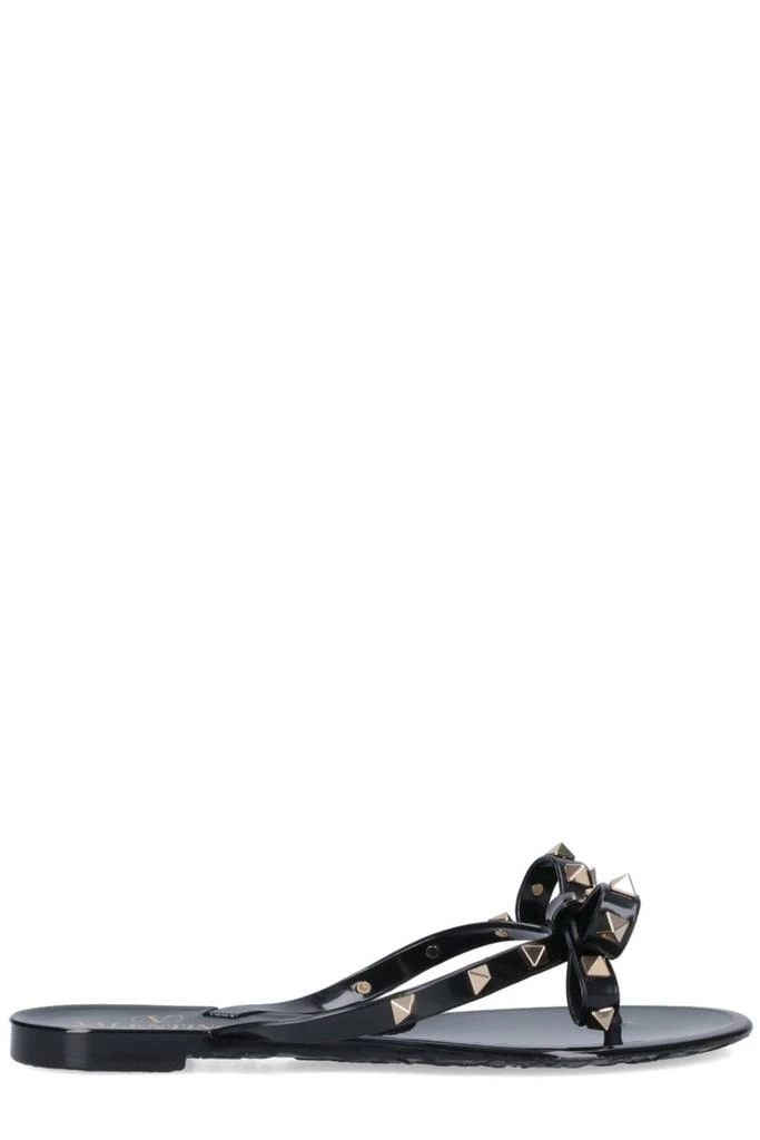 Valentino Valentino Garavani Rockstud Bow Detailed Thong Sandals 1