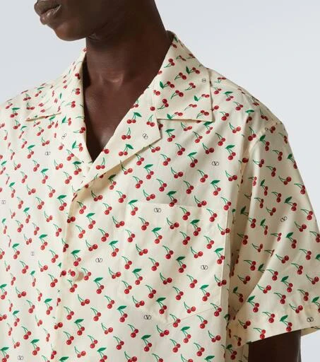 Valentino Cherryfic cotton poplin bowling shirt 5