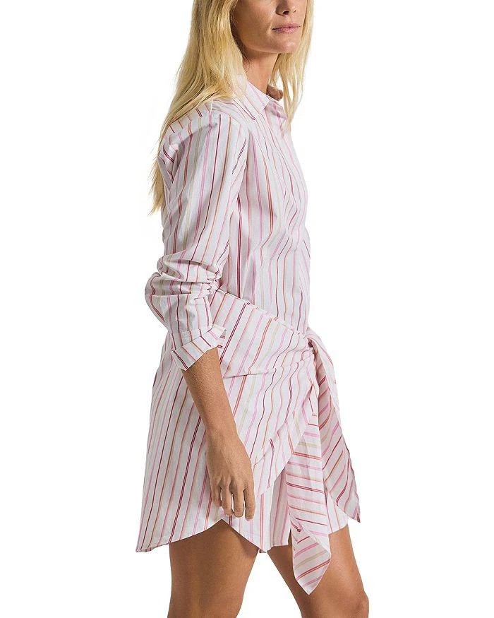 Derek Lam Derel Lam 10 Crosby Trish Striped Waist Tie Poplin Shirt Dress 3