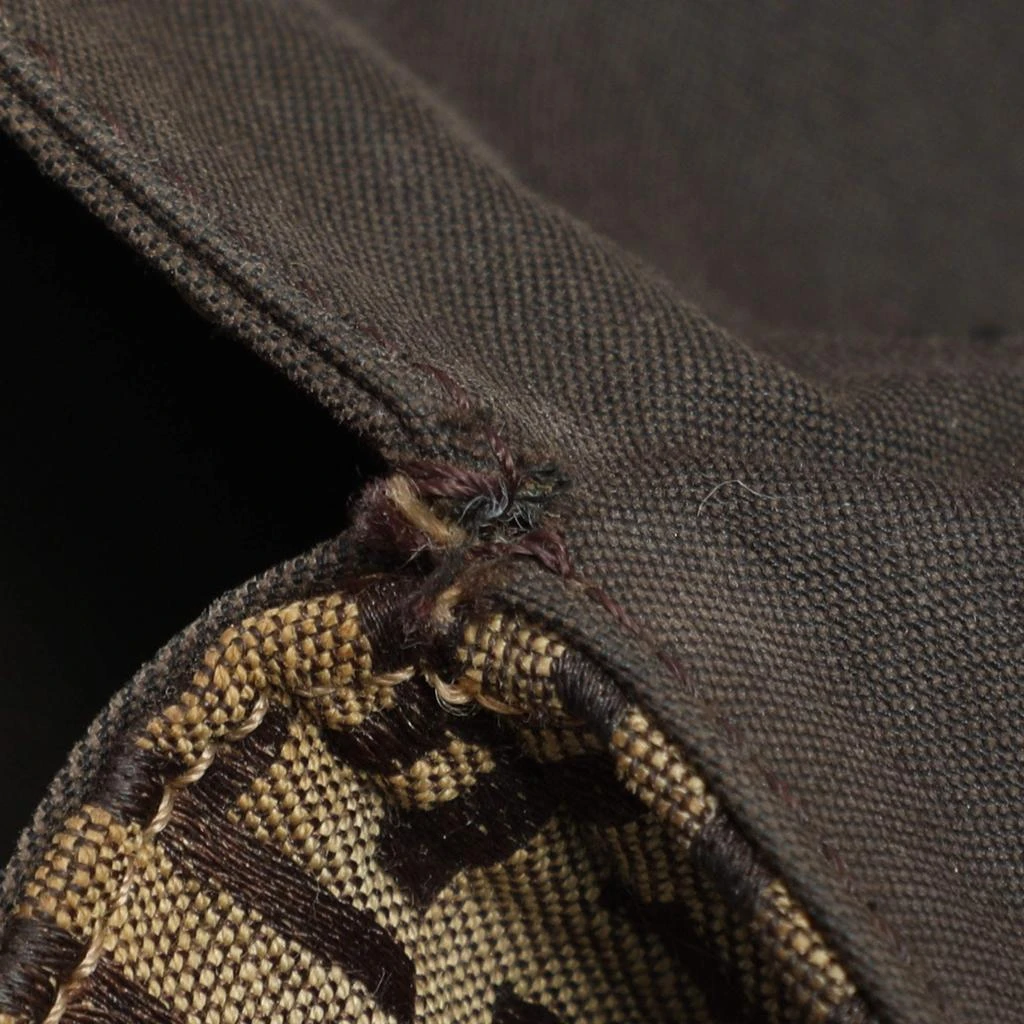 Fendi Fendi Beige/Brown Zucchino Canvas and Leather Accordion Tote 11