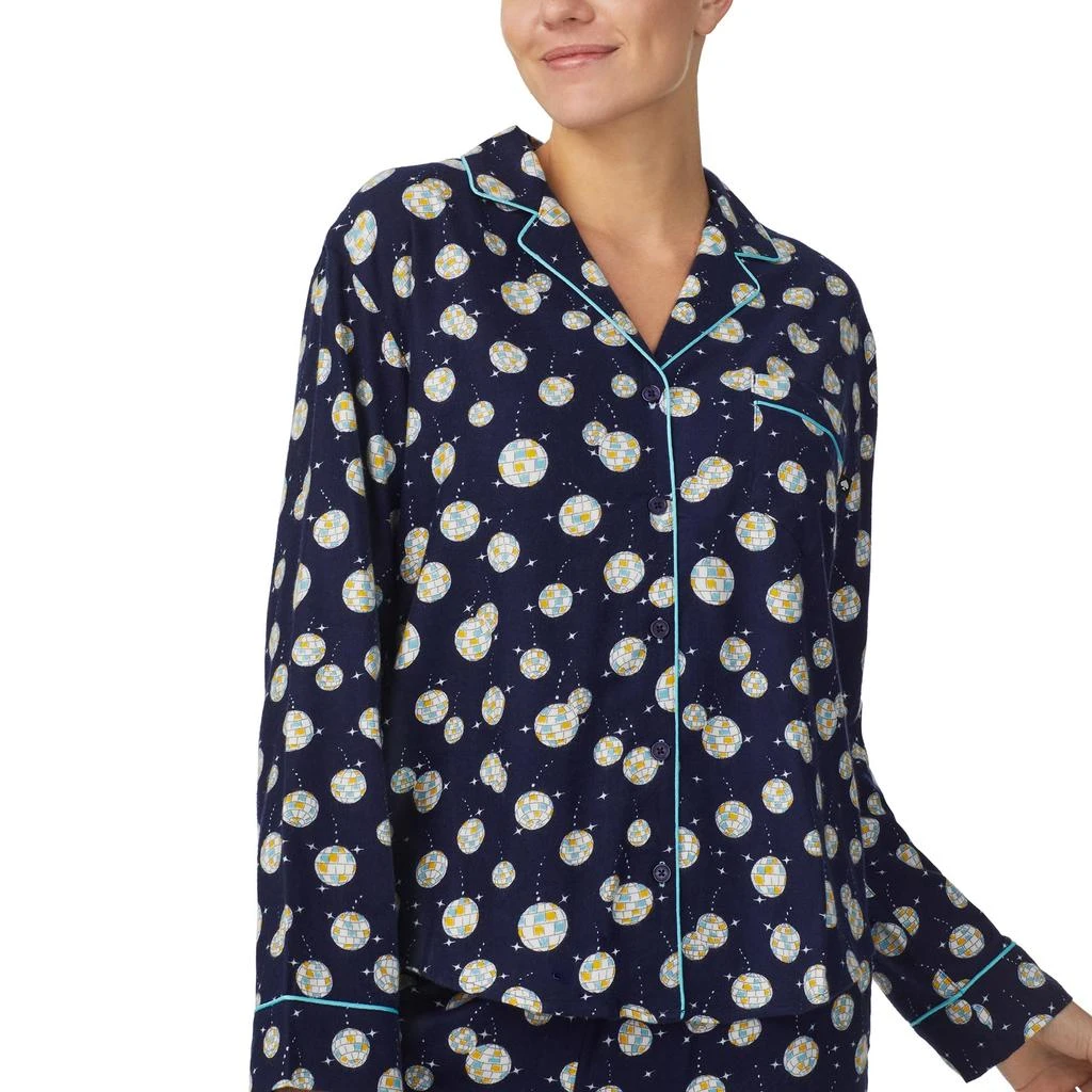 Kate Spade Long Sleeve Flannel Pajama Set 4