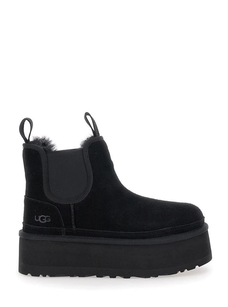 UGG 'Neumel' Black Ankle Boots With Platform In Suede Leather 1