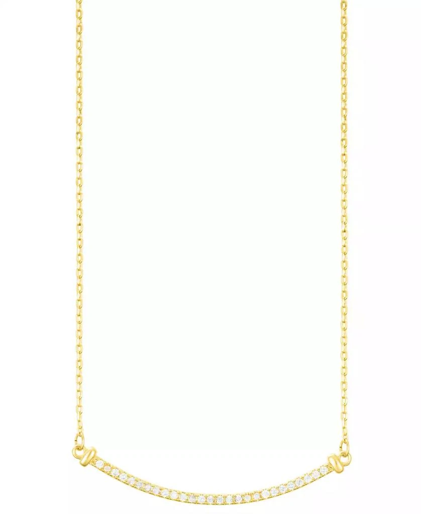 ADORNIA Gold Curved Bar Necklace 1
