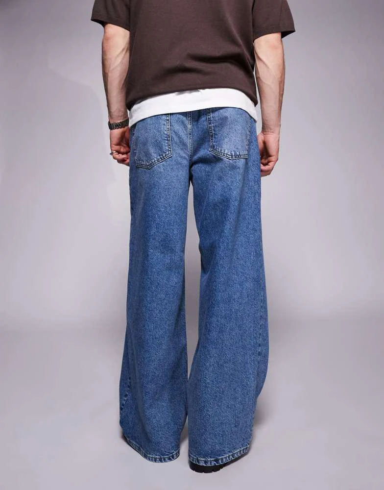 ASOS ASOS DESIGN super baggy jean in midwash blue 3