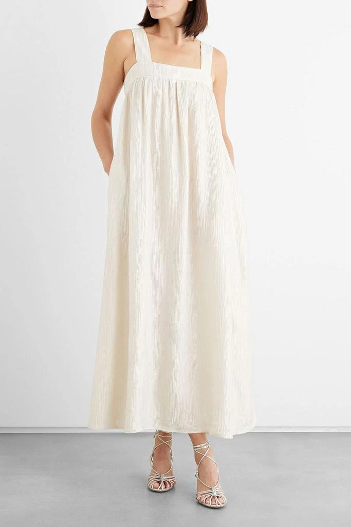 IRIS & INK Celeste crinkled-satin midi dress 2