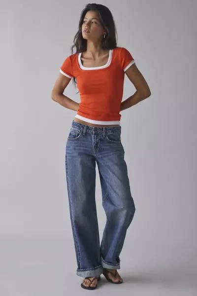 BDG BDG Carmin Twofer Ribbed Knit Baby Tee 3