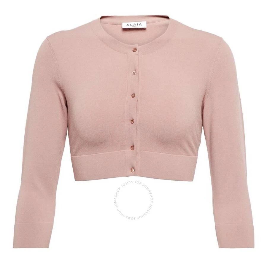 Alaia Angie Nude Alaia Cropped Cardigan 1