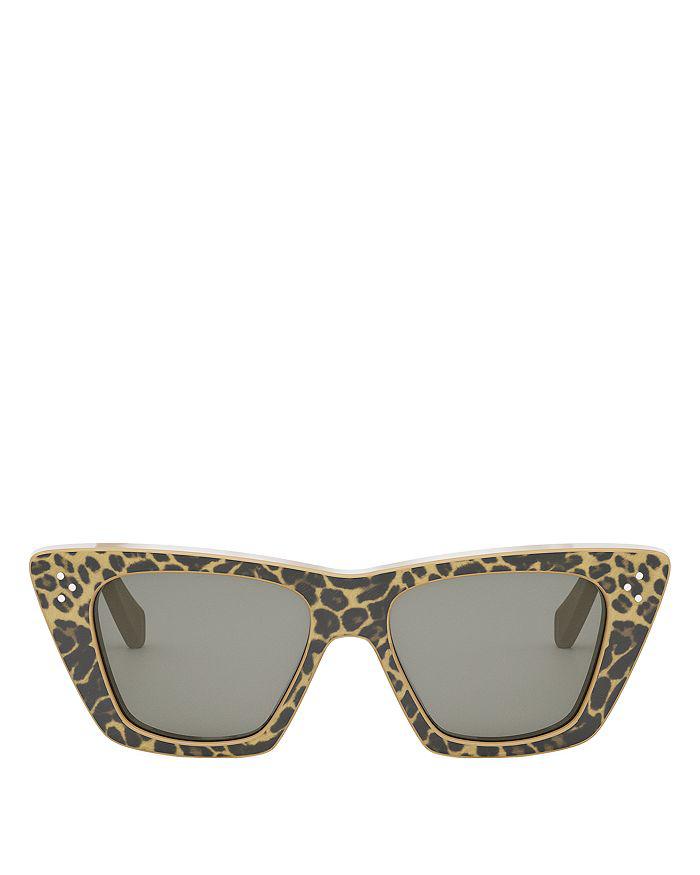 CELINE Bold 3 Dots Geometric Sunglasses, 51mm