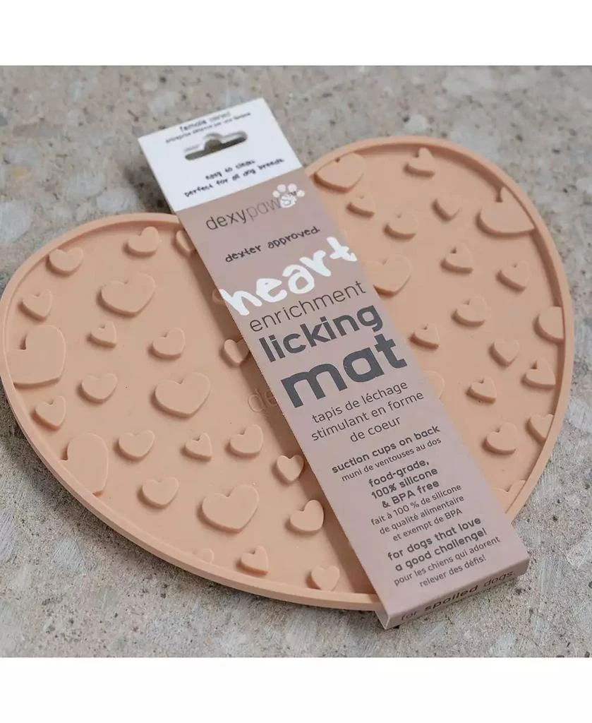 Dexypaws Enrichment Lick Mat: Blush Pink Heart 5