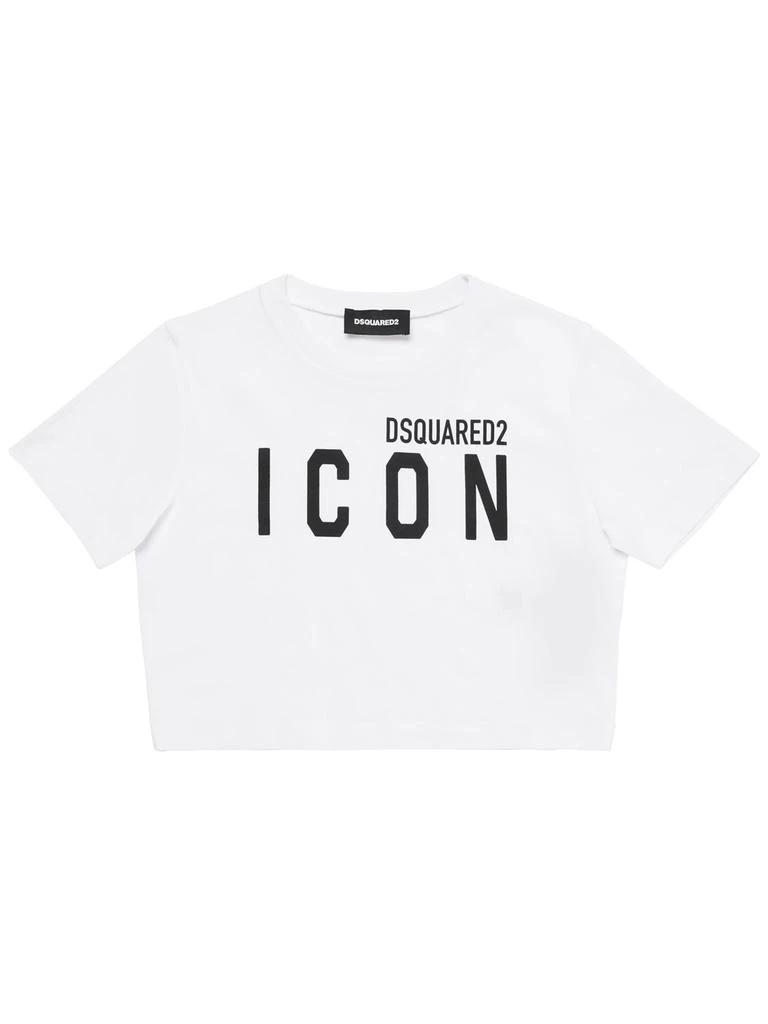 DSQUARED2 Logo Print Cropped Jersey T-shirt 1