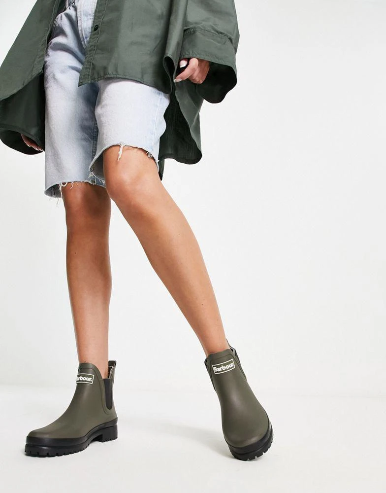 Barbour Barbour Mallow wellie boots in khaki 4