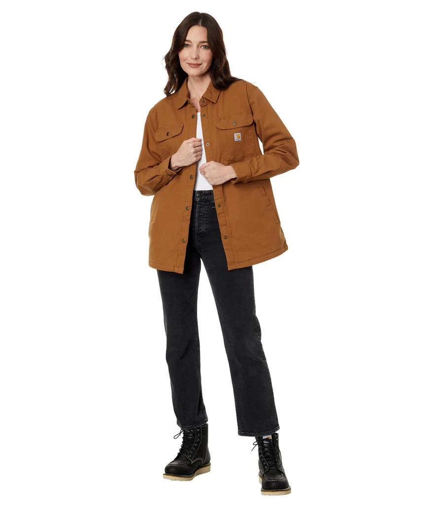 Carhartt Rugged Flex® Loose Fit Canvas Fleece-Lined Shirt Jacket 4