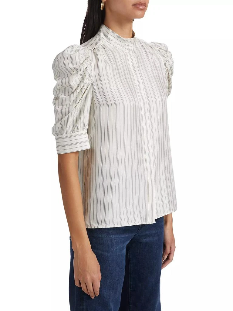 FRAME Gillian Striped Silk Blouse 4