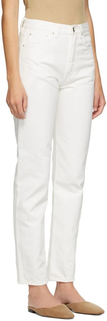 TOTEME SSENSE Exclusive White Twisted Seam Jeans 2