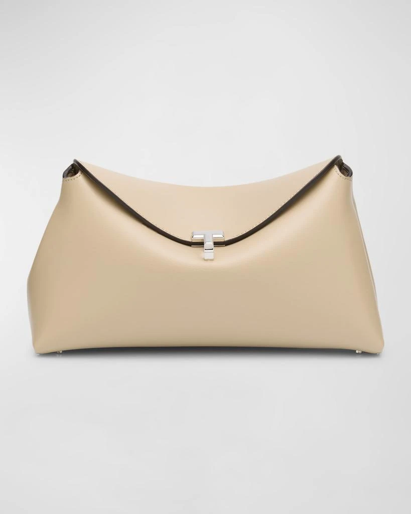 Totême T-Lock Leather Clutch Bag 1