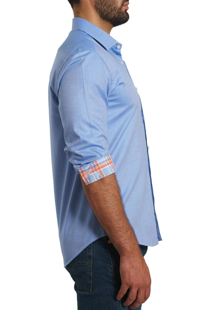 Jared Lang Solid Pima Cotton Button-Up Shirt 3