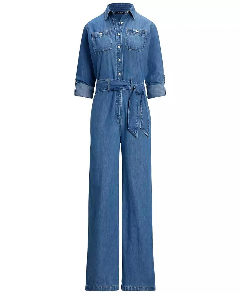Ralph Lauren Women's Denim Wide-Leg Jumpsuit, Regular & Petite 6