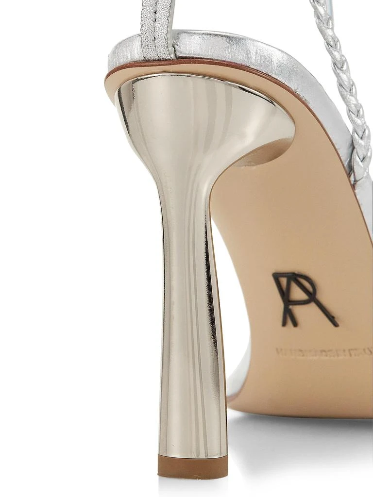 Paul Andrew Braided Leather Lace-Up Sandals 6