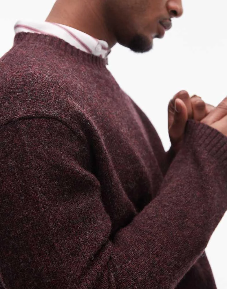 ARKET ARKET wool sweater in burgundy 3