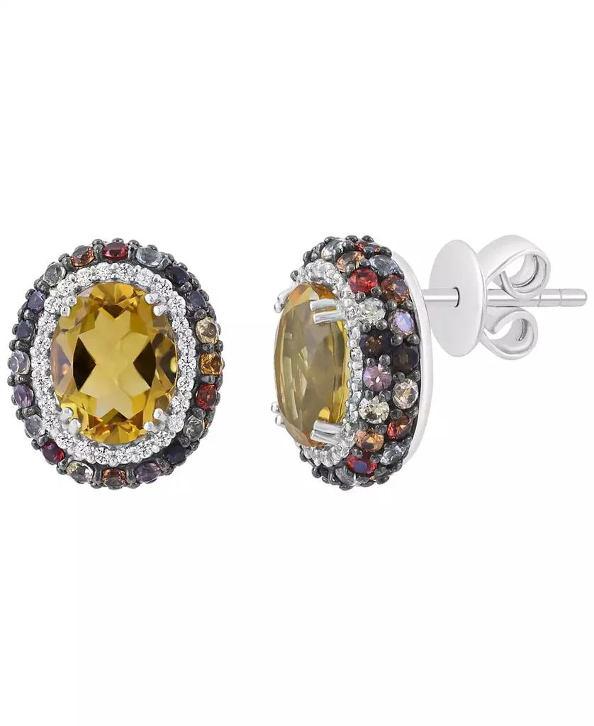 Effy Multi-Gemstone Round Earrings (5-1/2 ct. t.w.) in Sterling Silver