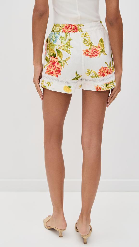 Hemant and Nandita Printed Shorts with Lace