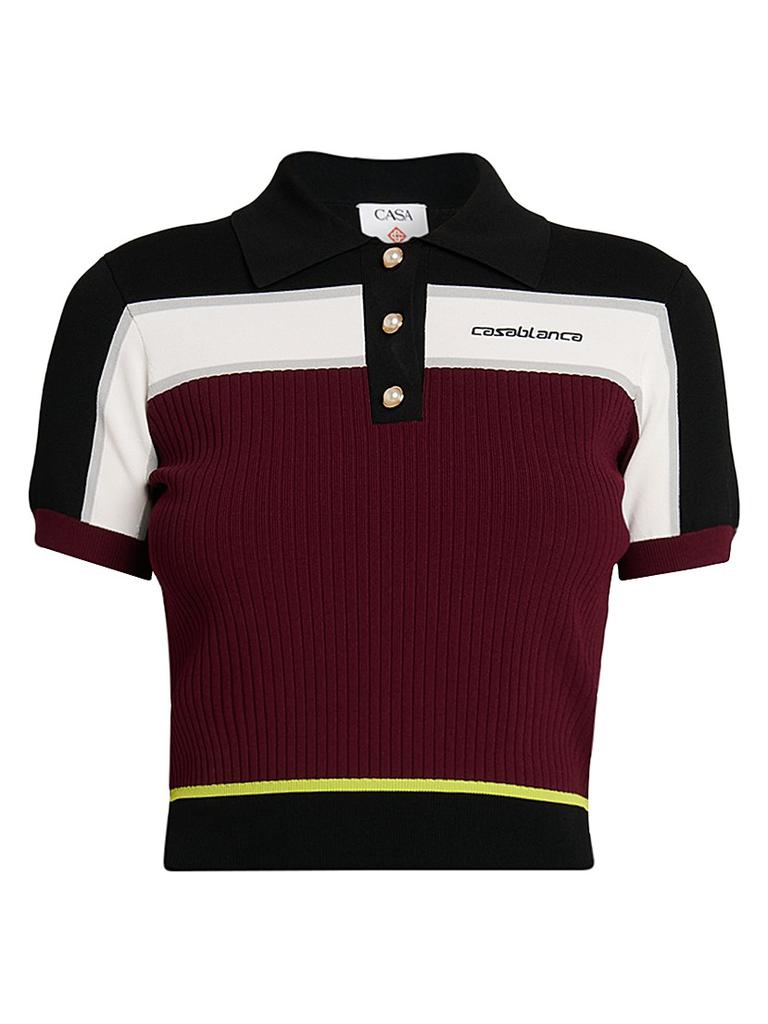 Casablanca Striped Polo Shirt