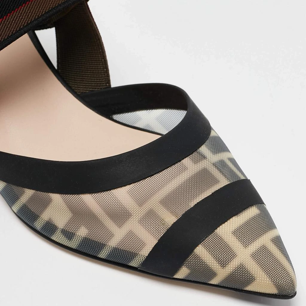 Fendi Fendi Multicolor Zucca Mesh and Fabric Colibri Pumps Size 37.5 8