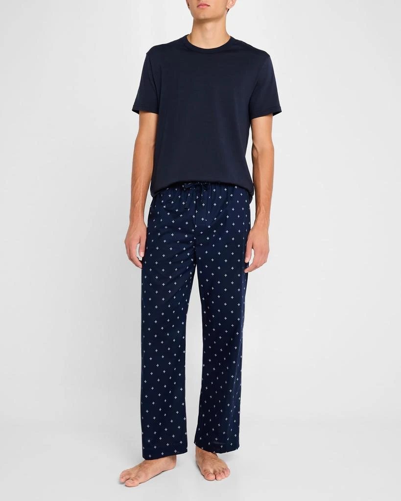 Derek Rose Men's Nelson Cotton Rope-Print Lounge Pants 2