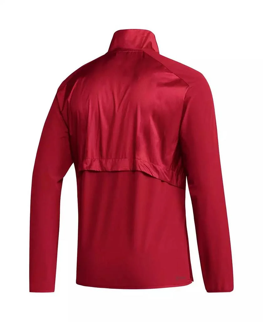 Adidas Men's Red Louisville Cardinals Sideline AEROREADY Raglan Sleeve Quarter-Zip Jacket 4