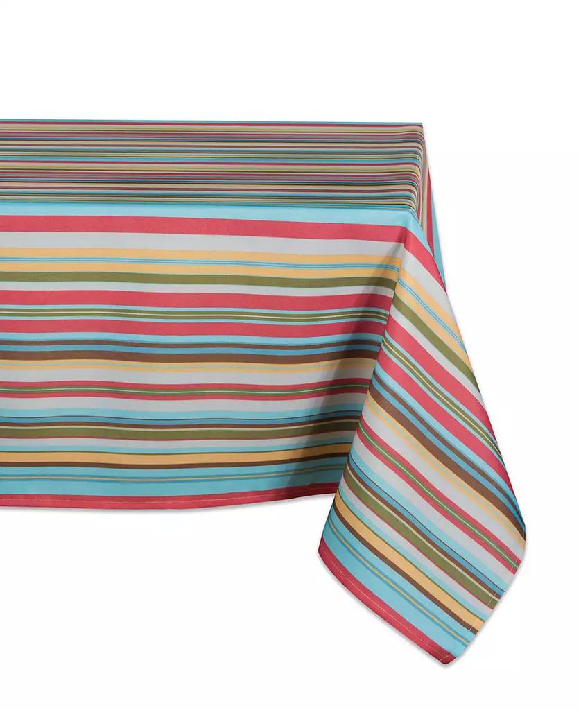 Design Imports Summer Stripe Outdoor Tablecloth 60" x 84"
