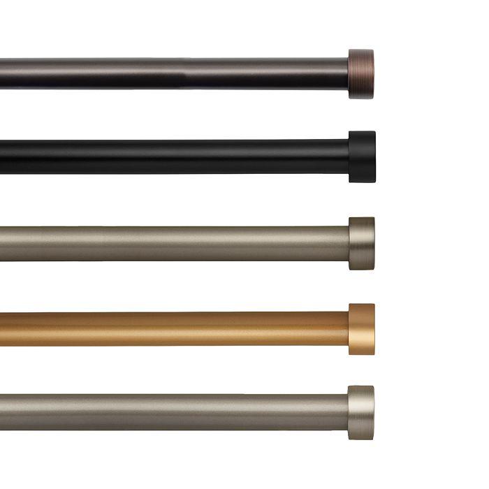 Elrene Home Fashions Serena Adjustable Curtain Rod with Cap Finials, 28"-48"