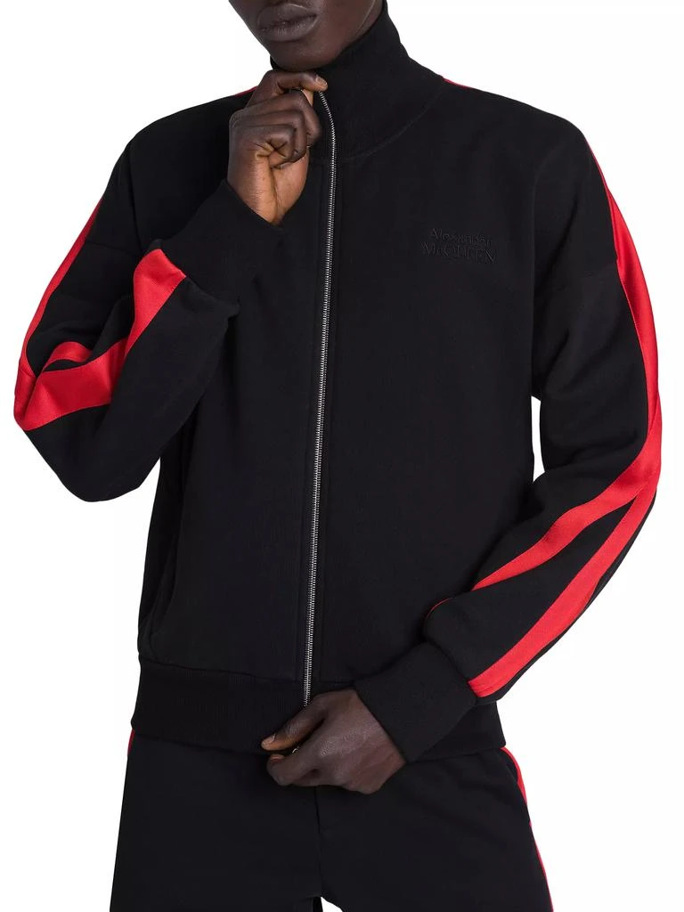 Alexander McQueen Striped Cotton Track Jacket 6