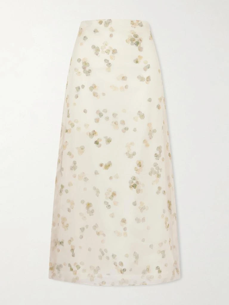 milly kait fleur paillette-embellished midi-dress MILLY Kait Fleur Paillette Dress