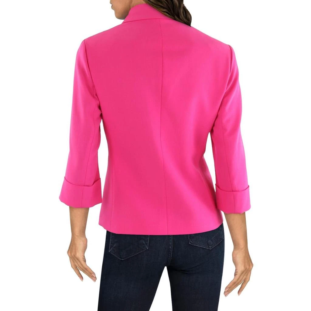 Kasper Petites Womens Collar Manmade One-Button Blazer 2