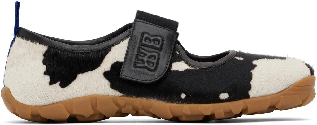 WALES BONNER Black & Off-White Mary Jane Flat Sneakers 1