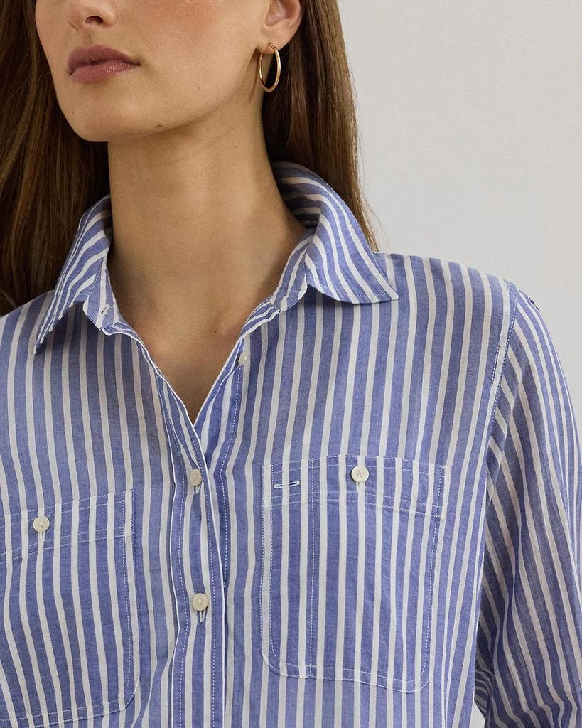 Ralph Lauren Relaxed Fit Voile Roll Tab Sleeve Shirt 4