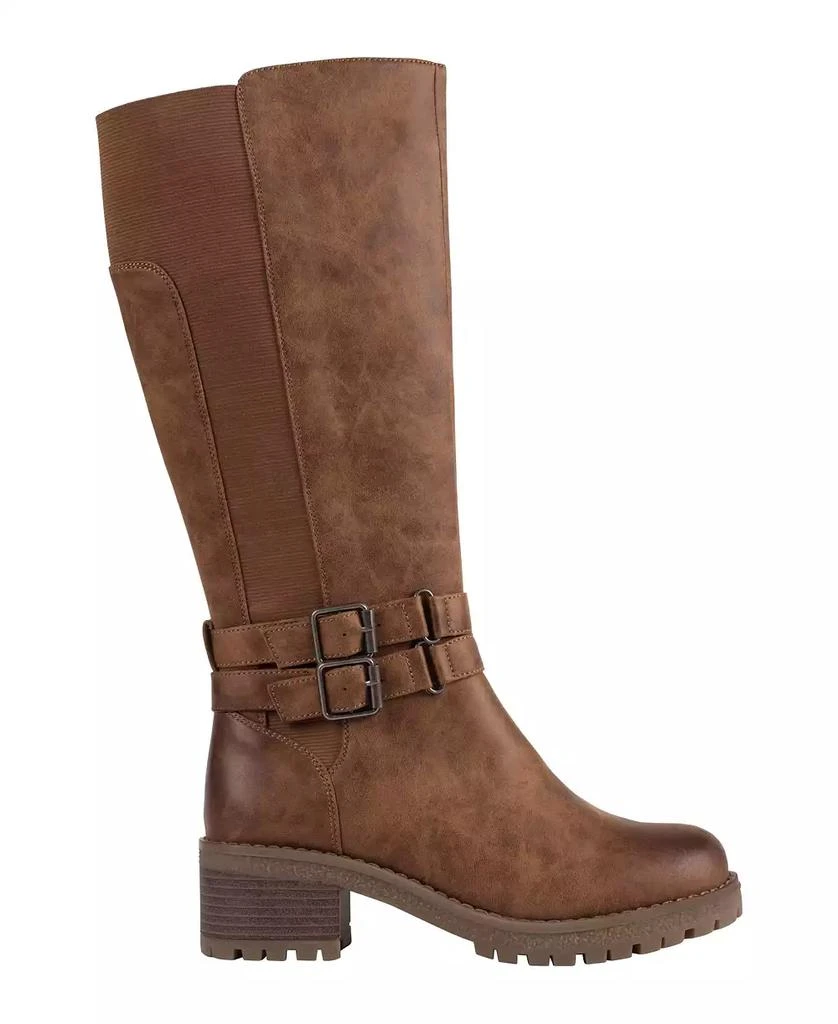 GC Shoes Women's Jonah Lug Sole Block Heel Knee High Boots 7