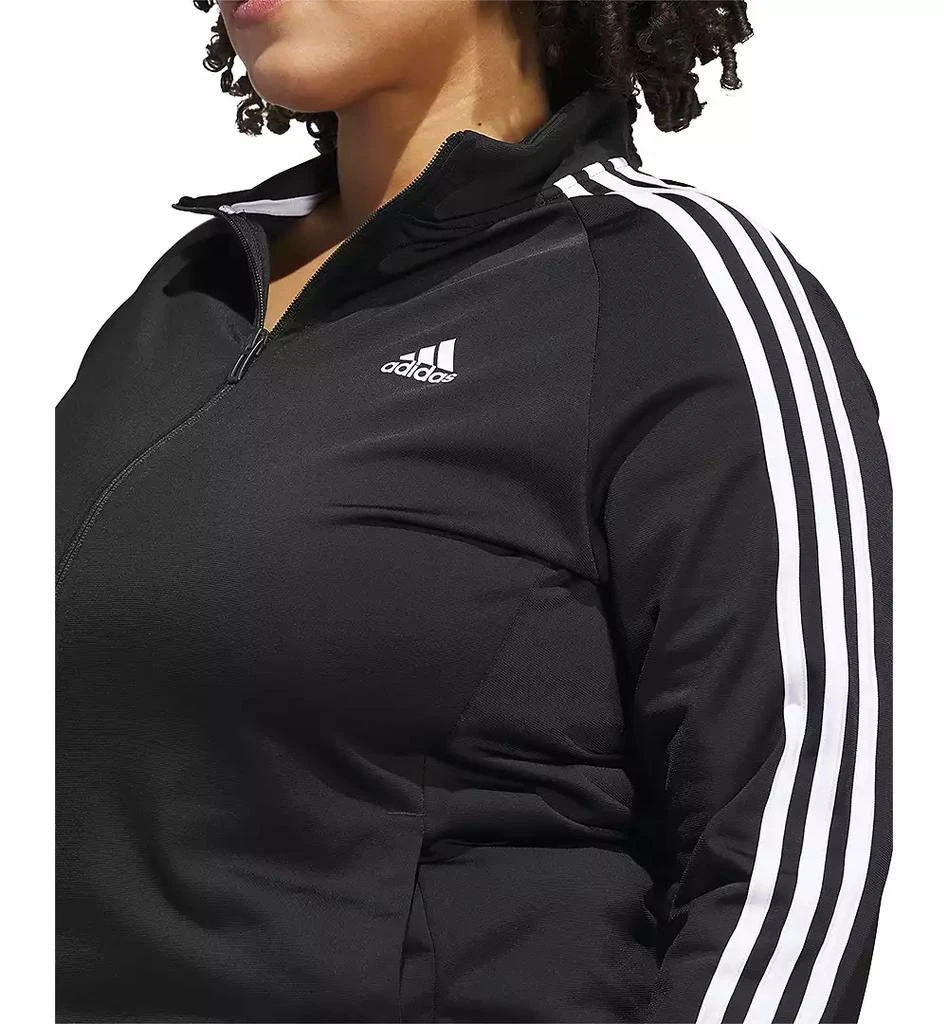 adidas Women's 3-Stripe Tricot Track Jacket, XS- 4