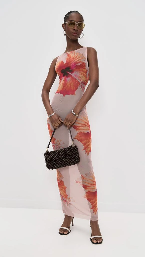 Good American Gauze Mesh Maxi Dress 5