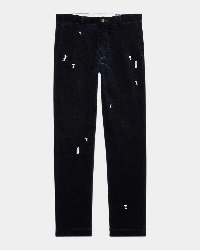 Ralph Lauren Men's Embroidered Slim Stretch Corduroy Pants 1