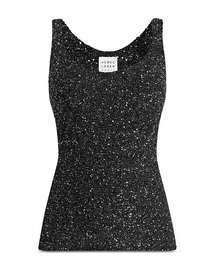 Herve Leger The Fiona Sequin Top 7