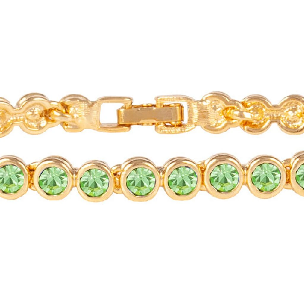 Susan Caplan Vintage 1990s vintage peridot birthstone swarovski crystal tennis bracelet 2