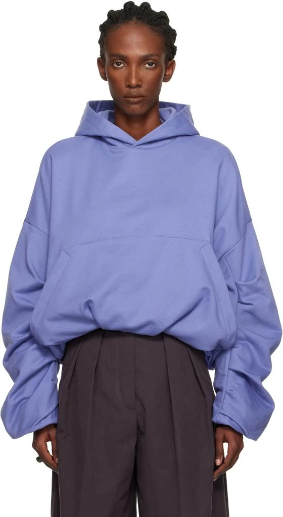 Dries Van Noten Purple Draped Hoodie 1