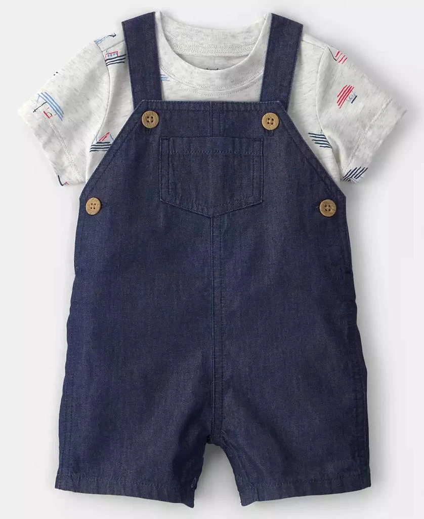 Carter's Carter's Baby Boys' Printed T-Shirt and Shortall, 2-Piece Set