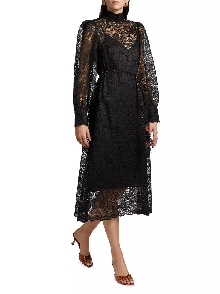 Farm Rio Lace Tie-Waist Midi-Dress 2