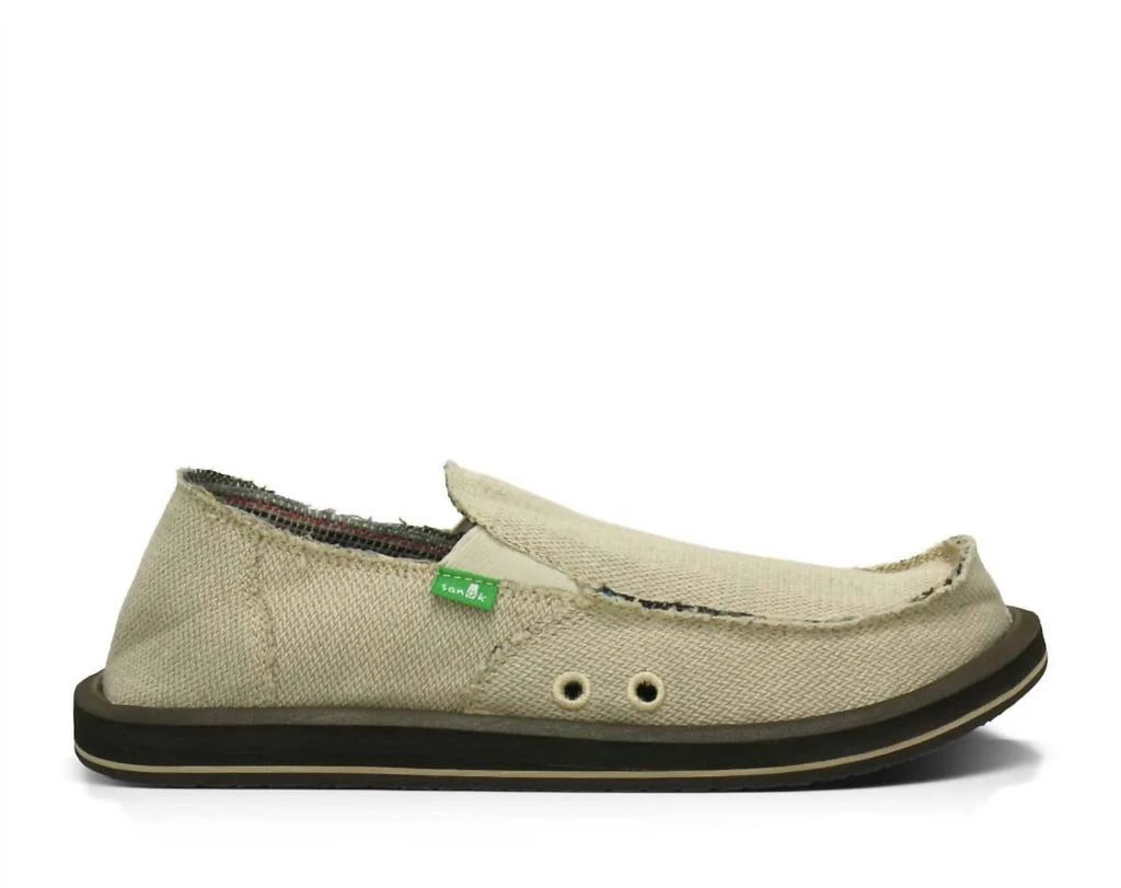 Sanuk Men's Hemp Slip-On In Natural 1