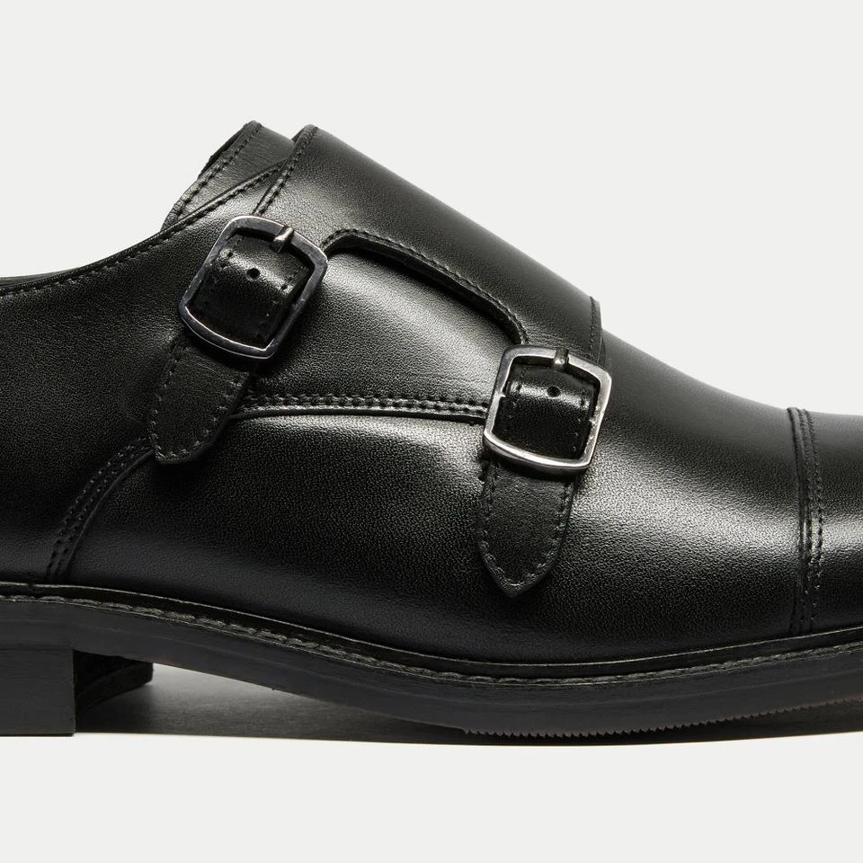 undefined WALK LONDON MEN'S OLIVER LEATHER MONK SHOES 4