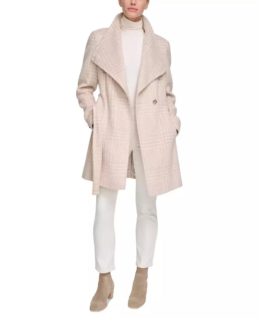 Calvin Klein Womens Asymmetrical Belted Wrap Coat, Created for Macys 7
